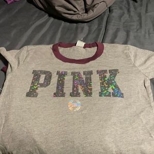 Gray with bling pink on front